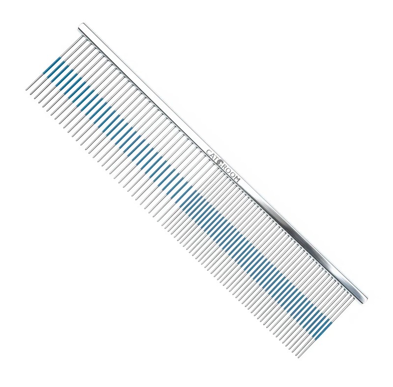 Расческа против линьки для кошек и собак с резиновой вставкой